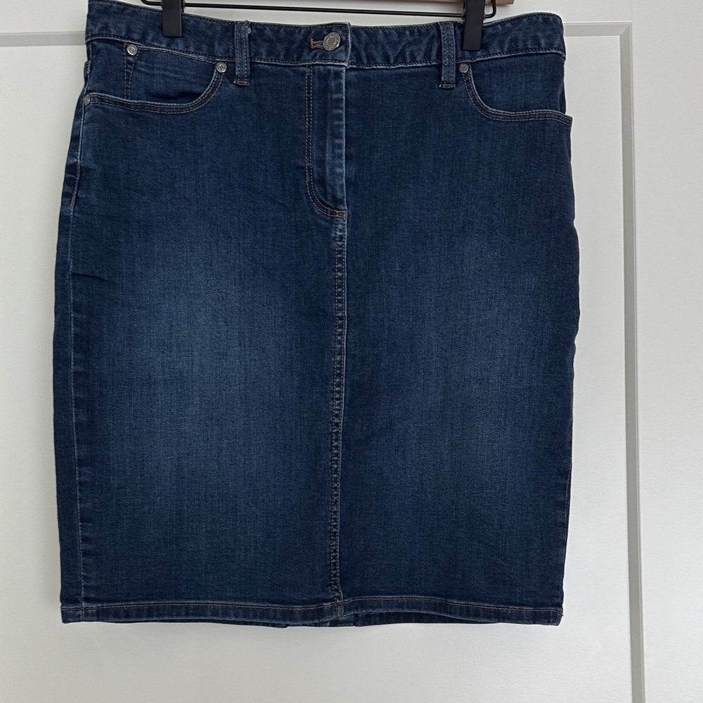 Talbots Dark Blue Denim Skirt